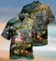 Here Is Restricted Area Dinosaur Aloha Hawaiian Shirt Colorful Short Sleeve Summer Beach Casual Shirt For Men And Women