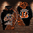 Cincinnati Bengals And Chicago Bears Nfl Football Tiger 3d Hoodie