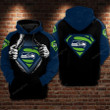 Seattle Seahawks Nfl Football Superman 3d Hoodie