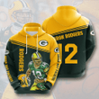 Green Bay Packers Aaron Rodgers 3D All Over Print Hoodie, Zip-up Hoodie