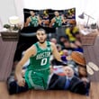 Boston Celtics Jayson Tatum Dribbling Photograph Bed Sheet Spread Comforter Duvet Cover Bedding Sets