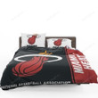 Miami Heat Nba Basketball Bedding Set  (Duvet Cover & Pillow Cases)