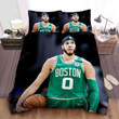 Boston Celtics Jayson Tatum Moment In A Basketball Match Bed Sheet Spread Comforter Duvet Cover Bedding Sets