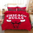 Nba Chicago Bulls Logo Basketball Duvet Cover Bedding Set