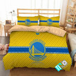 3d Nba Golden State Warriors Logo Duvet Cover Bedding Set