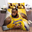 Los Angeles Lakers Lebron James Dribbling Bed Sheet Spread Comforter Duvet Cover Bedding Sets