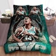 Milwaukee Bucks Giannis Antetokounmpo Showing Strength Artwork Bed Sheet Spread Comforter Duvet Cover Bedding Sets