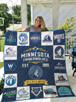 Minnesota Timberwolves Quilt Blanket Ver 17