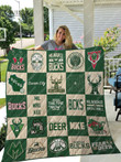 Milwaukee Bucks Quilt Blanket Ver 25