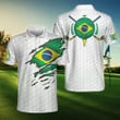 Brazil Flag Golfer Unisex Polo Shirt
