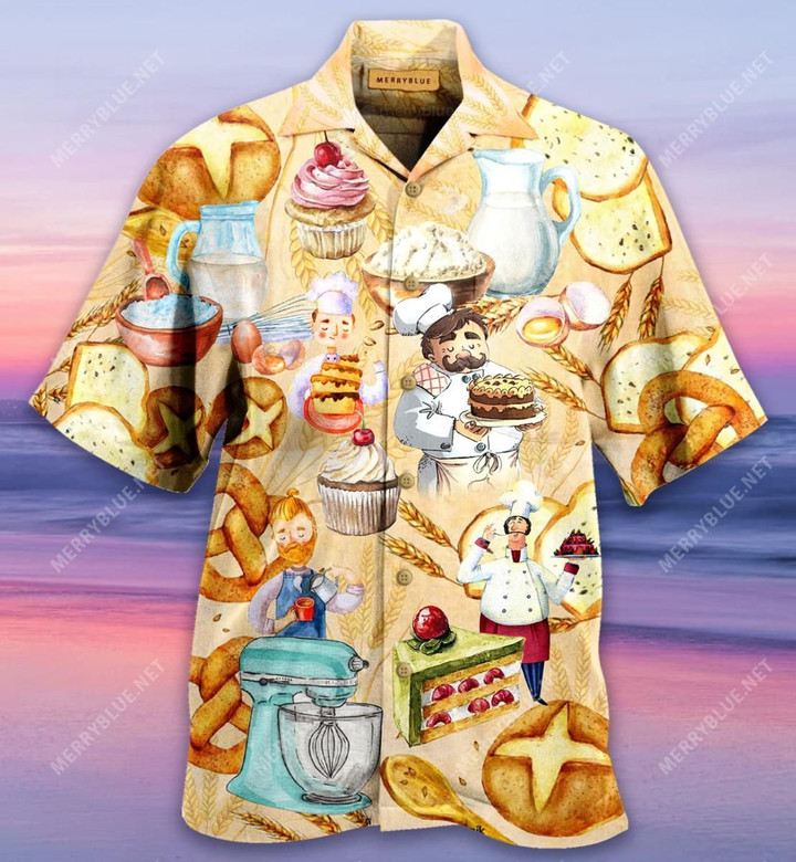Love At First Bite Bakery Aloha Hawaiian Shirt Colorful Short Sleeve Summer Beach Casual Shirt For Men And Women