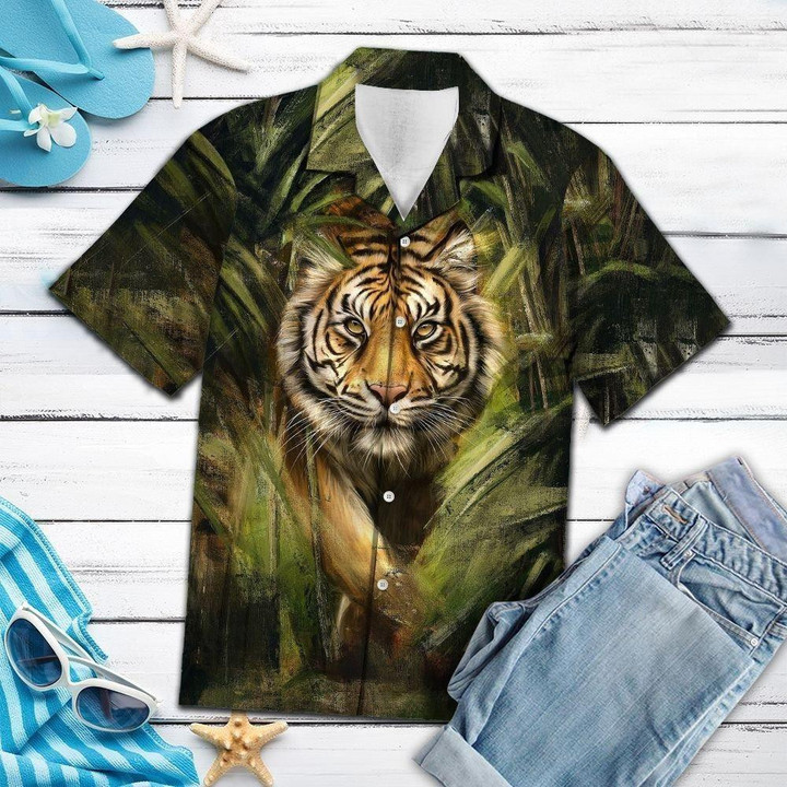 Awesome Tiger Aloha Hawaiian Shirt Colorful Short Sleeve Summer Beach Casual Shirt For Men And Women