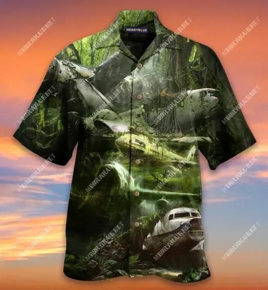 Im Not Afraid Of Flying Airplane Wreck Aloha Hawaiian Shirt Colorful Short Sleeve Summer Beach Casual Shirt For Men And Women