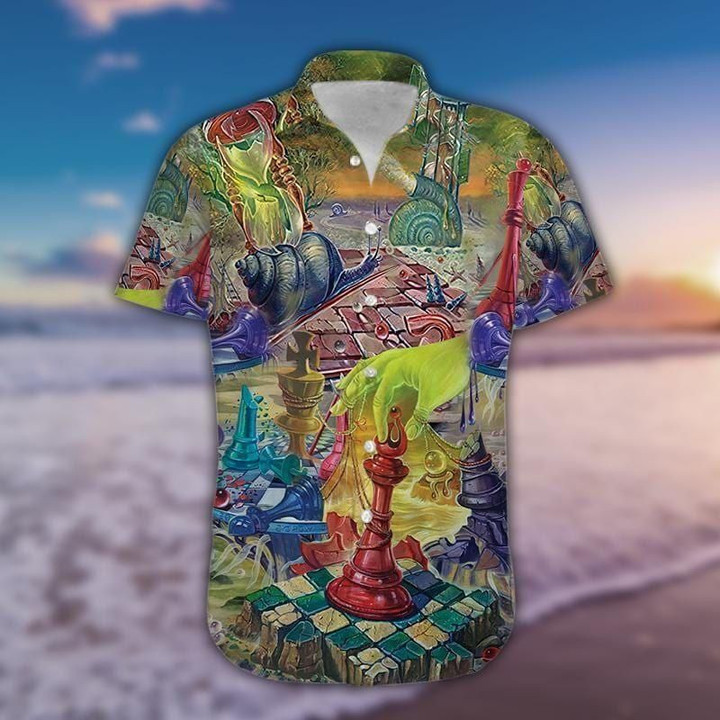 Magical Chess Colorful Aloha Hawaiian Shirt Colorful Short Sleeve Summer Beach Casual Shirt For Men And Women
