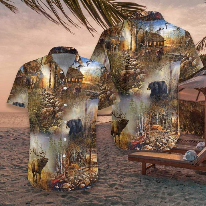 Hunting Camo Aloha Hawaiian Shirt Colorful Short Sleeve Summer Beach Casual Shirt For Men And Women