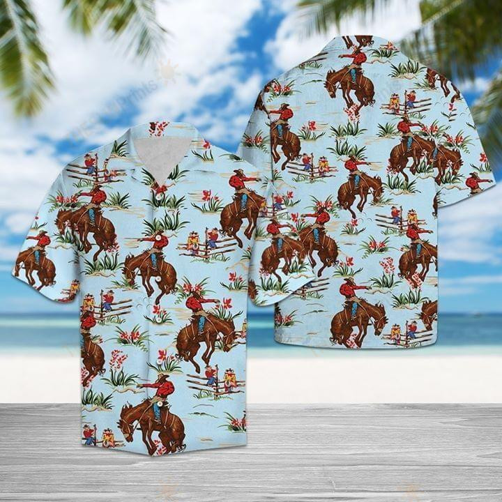Cowboys Aloha Hawaiian Shirt Colorful Short Sleeve Summer Beach Casual Shirt For Men And Women