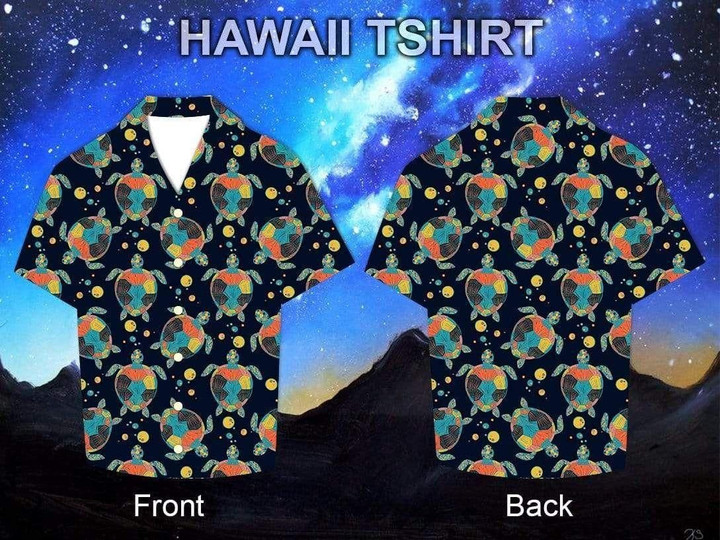 Colorful Turtle Aloha Hawaiian Shirt Colorful Short Sleeve Summer Beach Casual Shirt For Men And Women