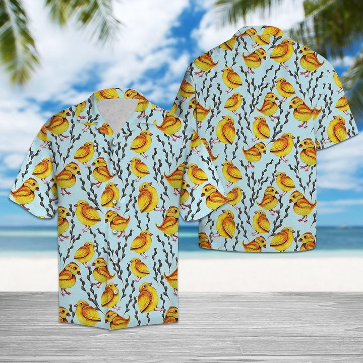 Yellow Chicken Aloha Hawaiian Shirt Colorful Short Sleeve Summer Beach Casual Shirt For Men And Women