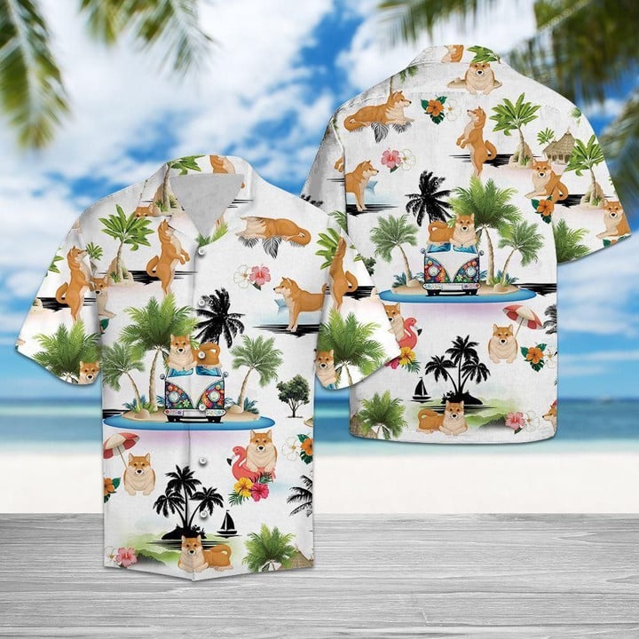 Akita Vacation Aloha Hawaiian Shirt Colorful Short Sleeve Summer Beach Casual Shirt For Men And Women