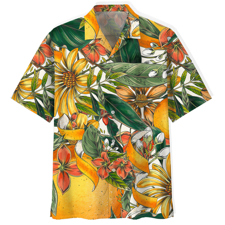 Flower Fruit Aloha Hawaiian Shirt Colorful Short Sleeve Summer Beach Casual Shirt For Men And Women