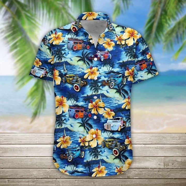 Rat Rod Tropical Aloha Hawaiian Shirt Colorful Short Sleeve Summer Beach Casual Shirt For Men And Women