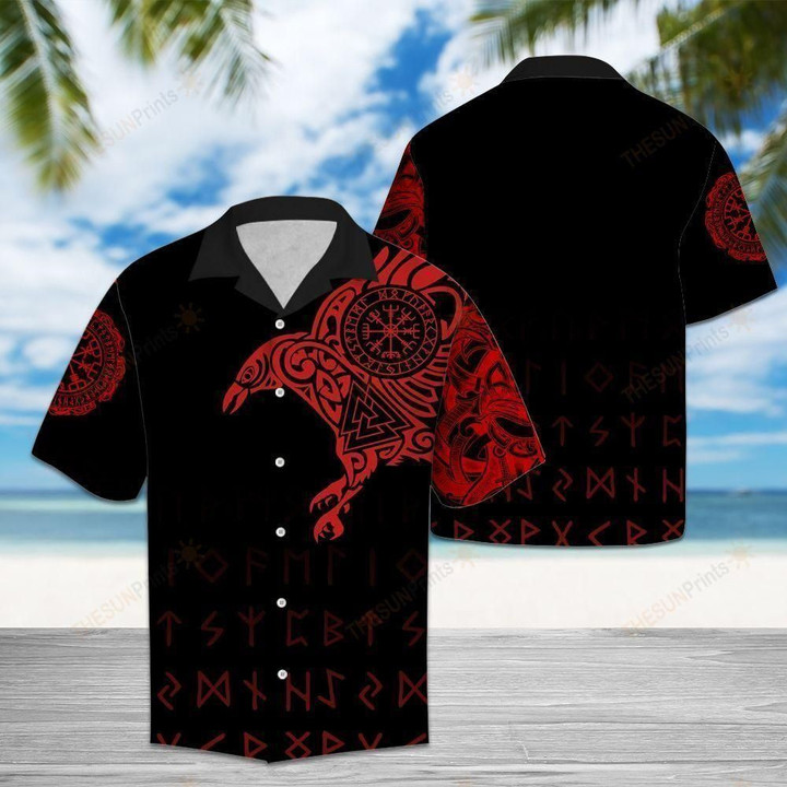 Viking Aloha Hawaiian Shirt Colorful Short Sleeve Summer Beach Casual Shirt For Men And Women