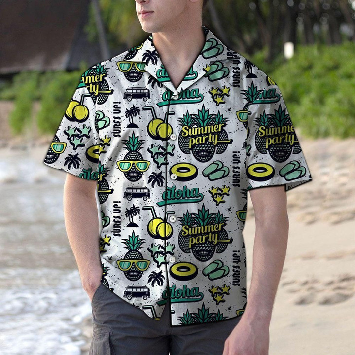 Summer Party Aloha Hawaiian Shirt Colorful Short Sleeve Summer Beach Casual Shirt For Men And Women