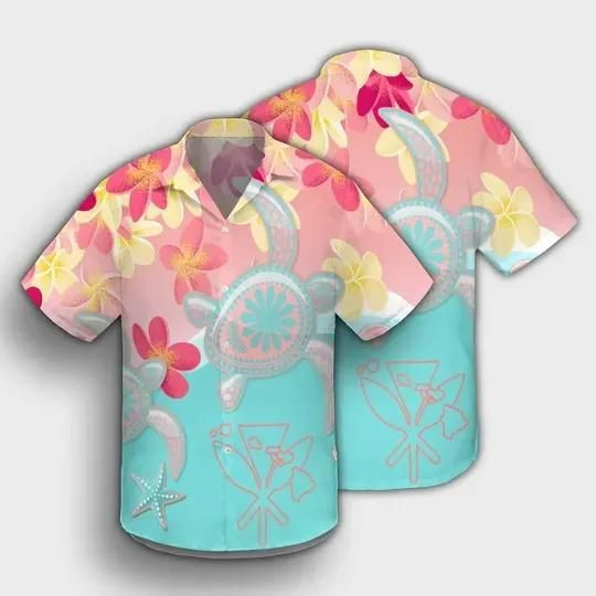 Sea Turtle Aloha Hawaiian Shirt Colorful Short Sleeve Summer Beach Casual Shirt For Men And Women