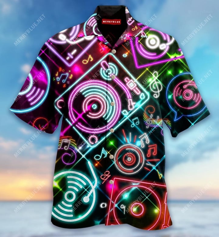 Every Singaling Record Player In Memory Aloha Hawaiian Shirt Colorful Short Sleeve Summer Beach Casual Shirt For Men And Women