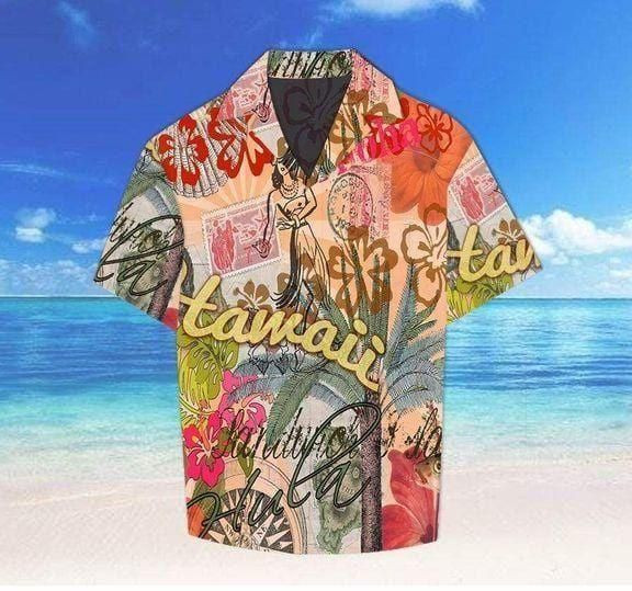 Vintage Retro Floral Aloha Hawaiian Shirt Colorful Short Sleeve Summer Beach Casual Shirt For Men And Women
