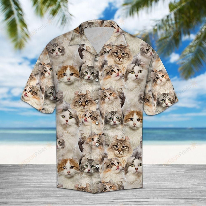 Cat Lover Aloha Hawaiian Shirt Colorful Short Sleeve Summer Beach Casual Shirt For Men And Women