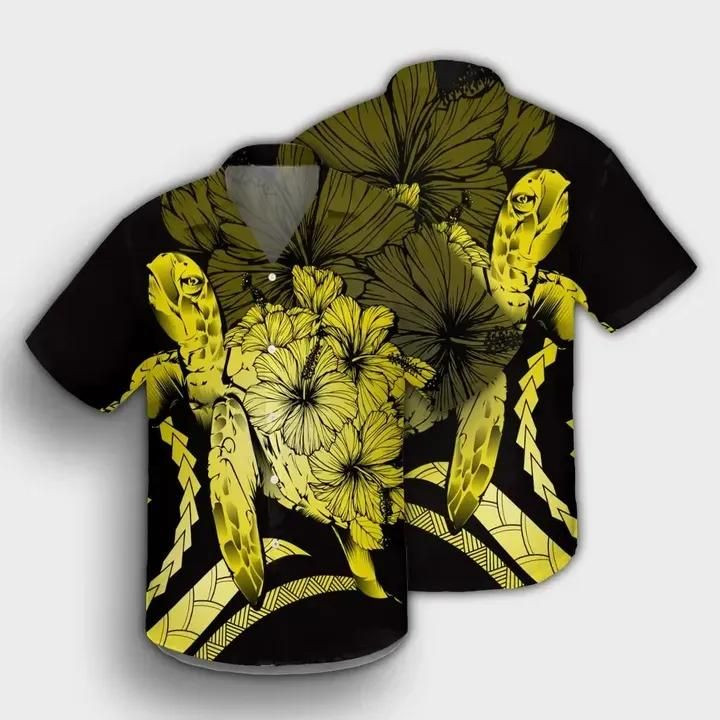 Turtle Hibiscus Vintage Aloha Hawaiian Shirt Colorful Short Sleeve Summer Beach Casual Shirt For Men And Women