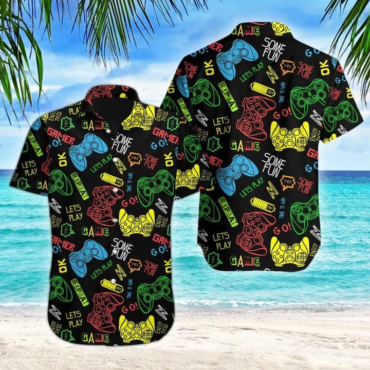 Gamer Aloha Hawaiian Shirt Colorful Short Sleeve Summer Beach Casual Shirt For Men And Women