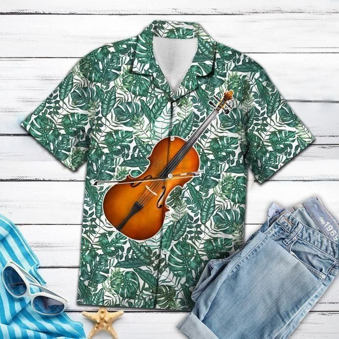 Cello Palm Leaves Tropical Aloha Hawaiian Shirt Colorful Short Sleeve Summer Beach Casual Shirt For Men And Women