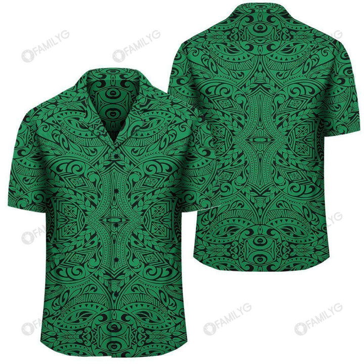 Polynesian Culture Aloha Hawaiian Shirt Colorful Short Sleeve Summer Beach Casual Shirt For Men And Women