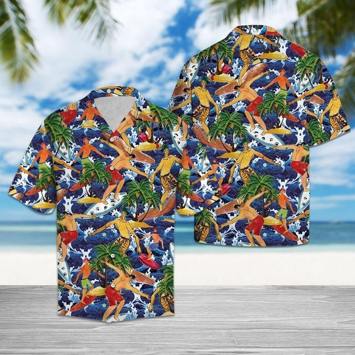 Surfing Lover Aloha Hawaiian Shirt Colorful Short Sleeve Summer Beach Casual Shirt For Men And Women