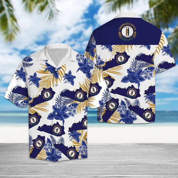 Kentucky Proud Aloha Hawaiian Shirt Colorful Short Sleeve Summer Beach Casual Shirt For Men And Women
