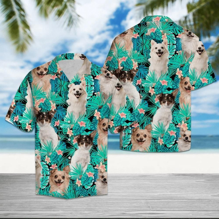 Chihuahua Tropical Aloha Hawaiian Shirt Colorful Short Sleeve Summer Beach Casual Shirt For Men And Women