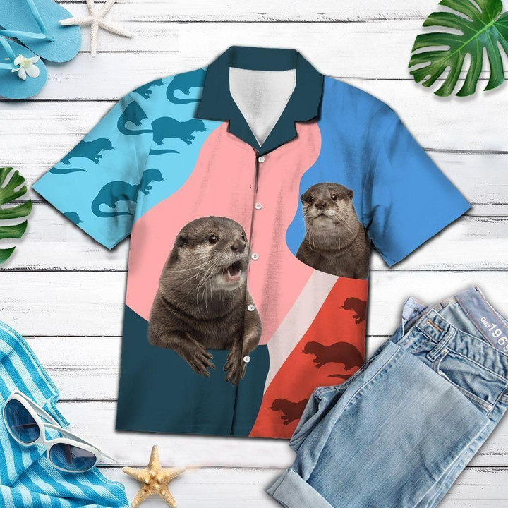 Otter Lover Aloha Hawaiian Shirt Colorful Short Sleeve Summer Beach Casual Shirt For Men And Women