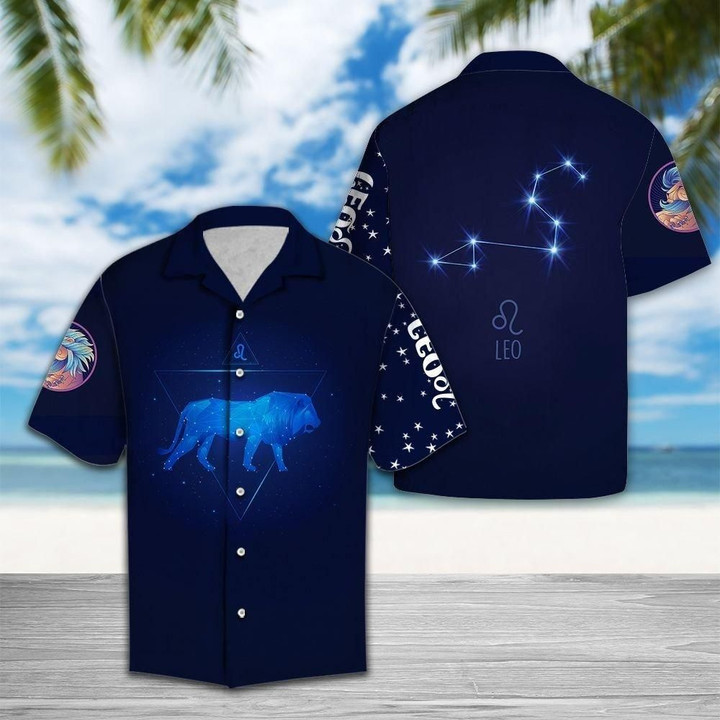Leo Horoscope Aloha Hawaiian Shirt Colorful Short Sleeve Summer Beach Casual Shirt For Men And Women