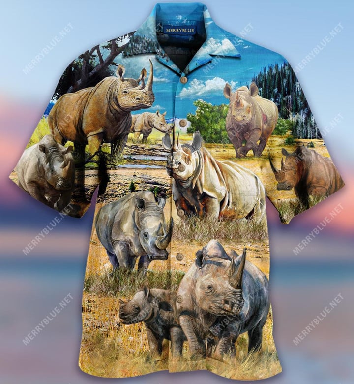 Only A Rhino Needs A Rhino Horn Aloha Hawaiian Shirt Colorful Short Sleeve Summer Beach Casual Shirt For Men And Women