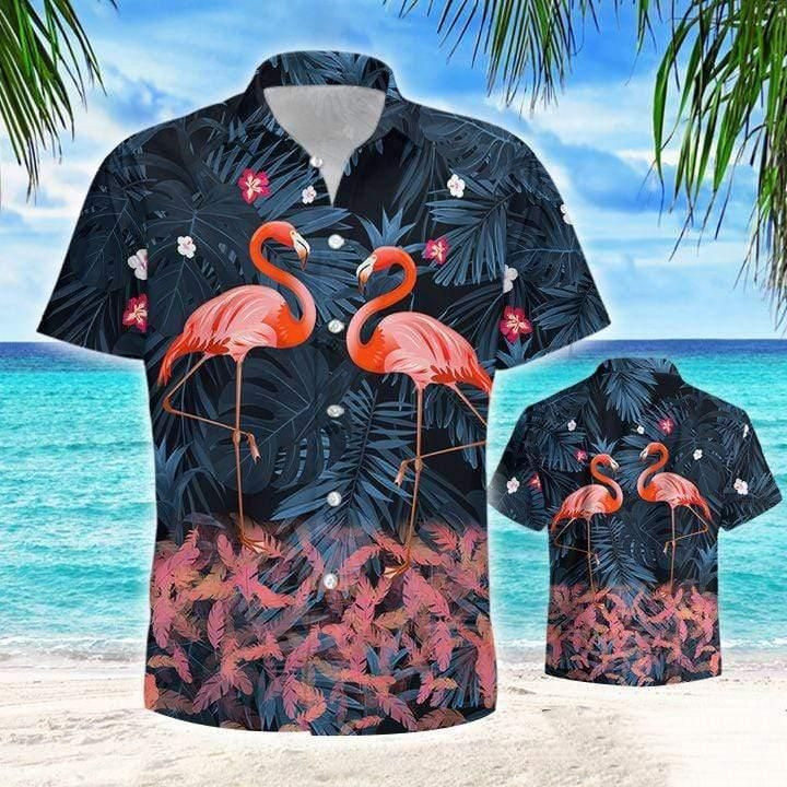 Beautiful Flamingo Tropical Aloha Hawaiian Shirt Colorful Short Sleeve Summer Beach Casual Shirt For Men And Women