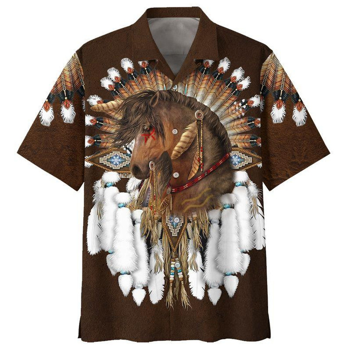 Native Horse Dreamcatcher Aloha Hawaiian Shirt Colorful Short Sleeve Summer Beach Casual Shirt For Men And Women