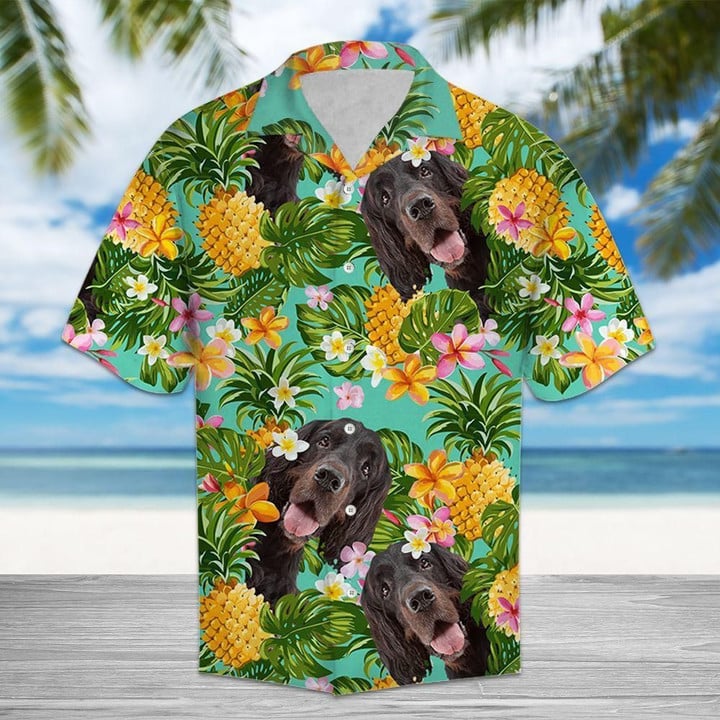 Tropical Pineapple Gordon Setter Aloha Hawaiian Shirt Colorful Short Sleeve Summer Beach Casual Shirt For Men And Women