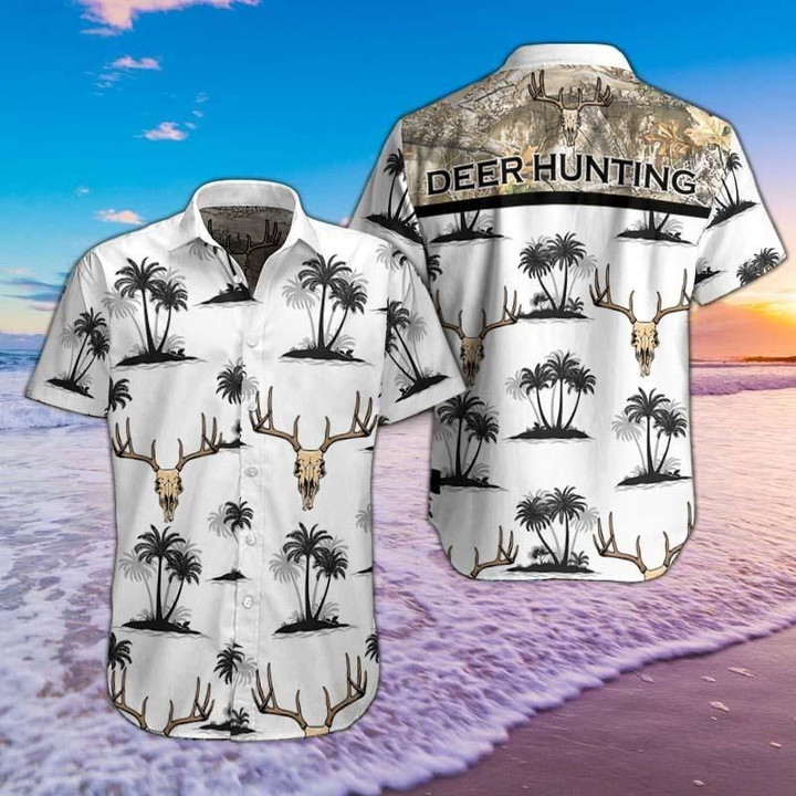 Hunting Deer Aloha Hawaiian Shirt Colorful Short Sleeve Summer Beach Casual Shirt For Men And Women