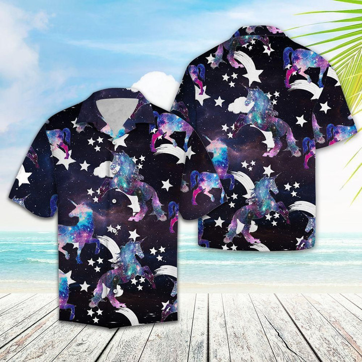 Unicorn Aloha Hawaiian Shirt Colorful Short Sleeve Summer Beach Casual Shirt For Men And Women