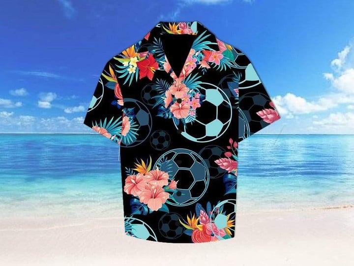 Soccer Tropical Aloha Hawaiian Shirt Colorful Short Sleeve Summer Beach Casual Shirt For Men And Women