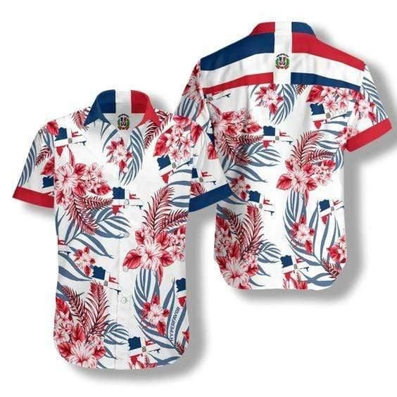 Dominican Proud Aloha Hawaiian Shirt Colorful Short Sleeve Summer Beach Casual Shirt For Men And Women