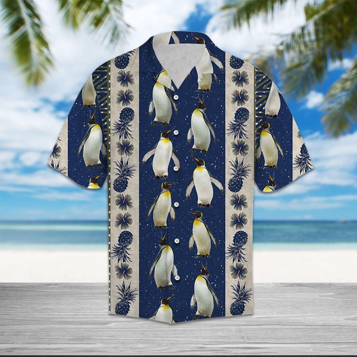 Penguin Pineapple Hibiscus Aloha Hawaiian Shirt Colorful Short Sleeve Summer Beach Casual Shirt For Men And Women