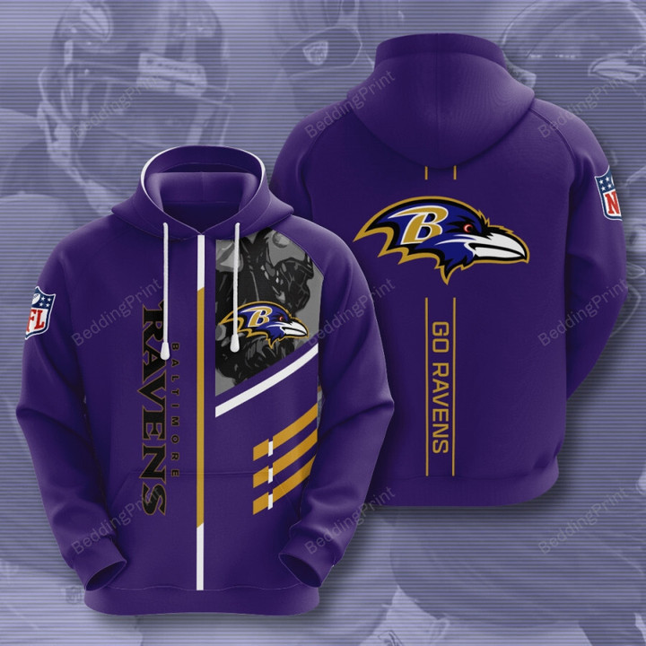 Nfl Baltimore Ravens 3D All Over Print Hoodie, Zip-up Hoodie